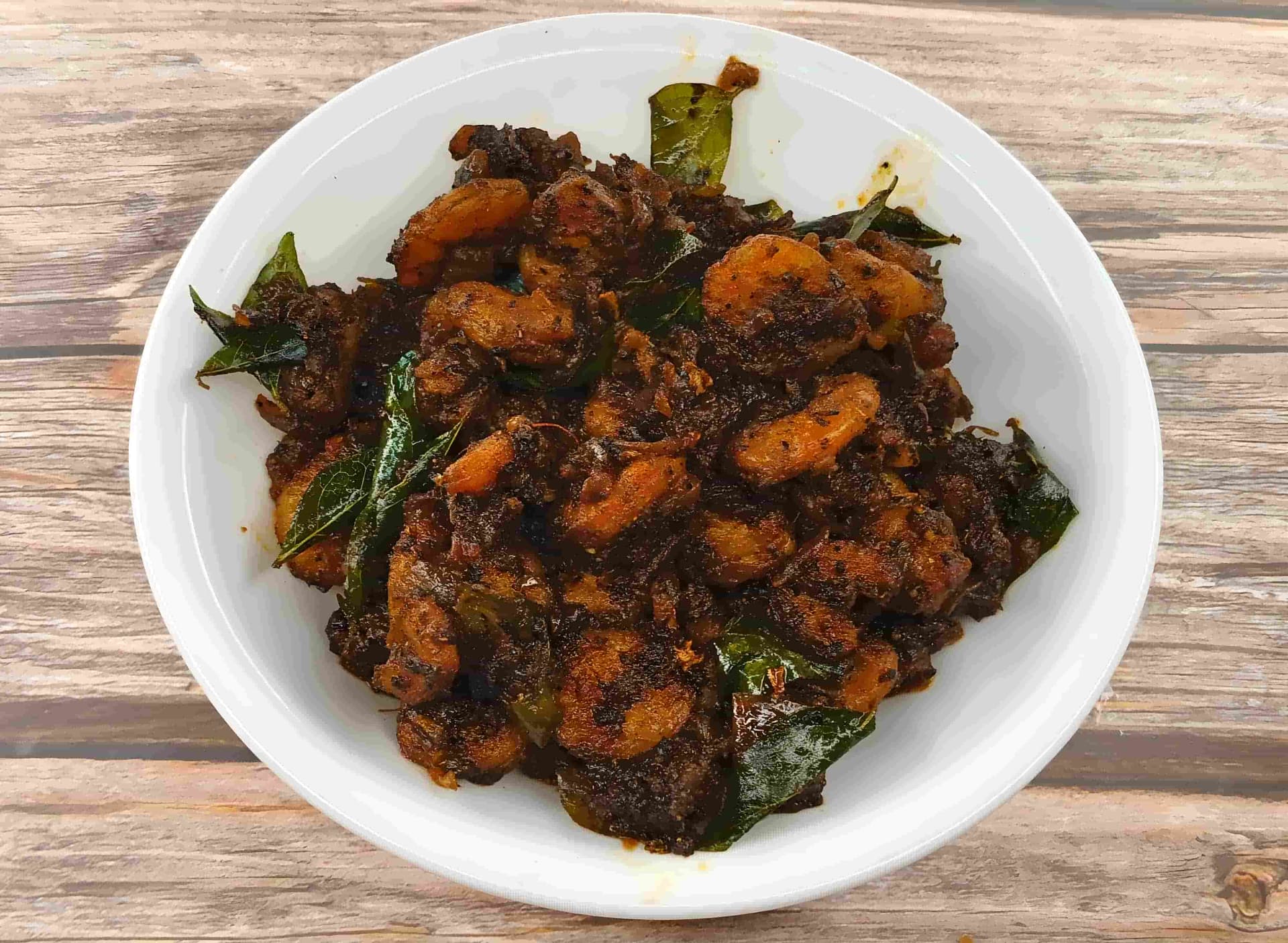 Prawns Kerala fried with Coconut - Fusion Bay, Fort Kochi, Kochi