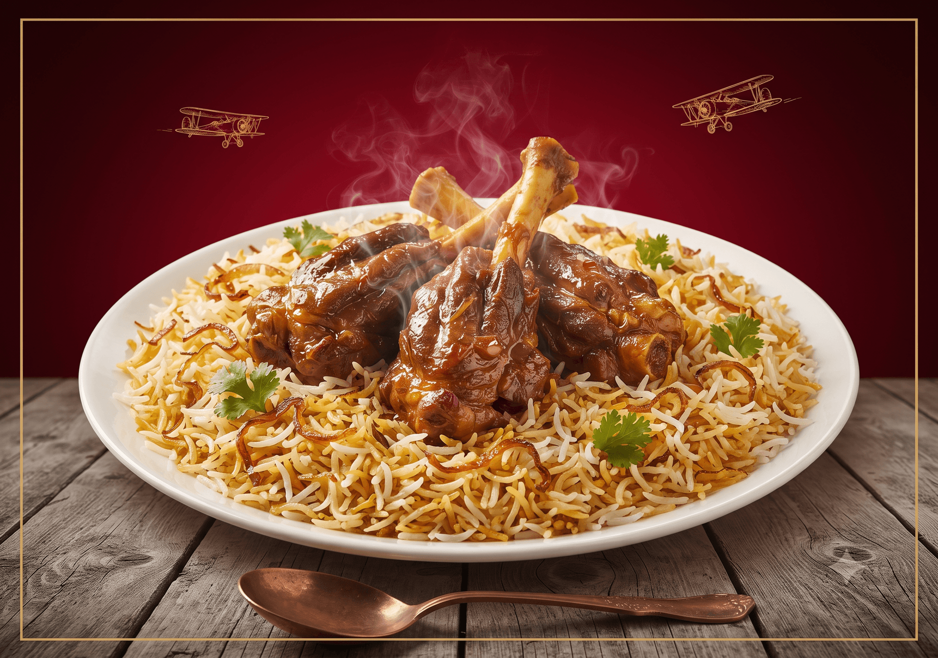 Mutton Biryani (4 Pcs) - Dastarkhwan, Lucknow