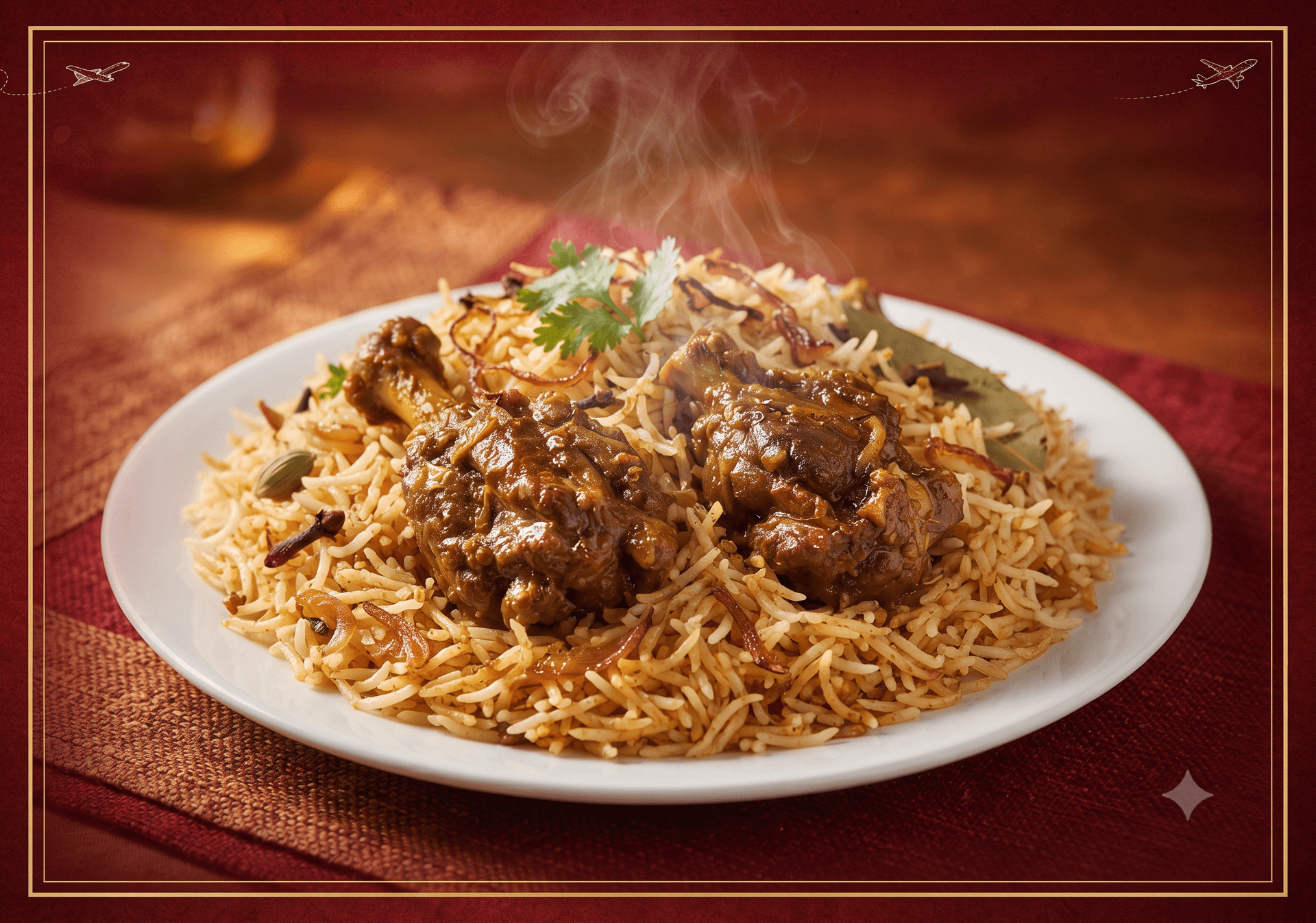 Mutton Handi Biryani (6 pieces) - Dastarkhwan (Lucknow)