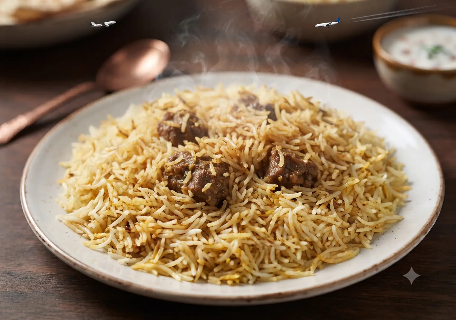 Mutton Biryani(2pieces)-Tunday Kababi, Aminabad(Lucknow)