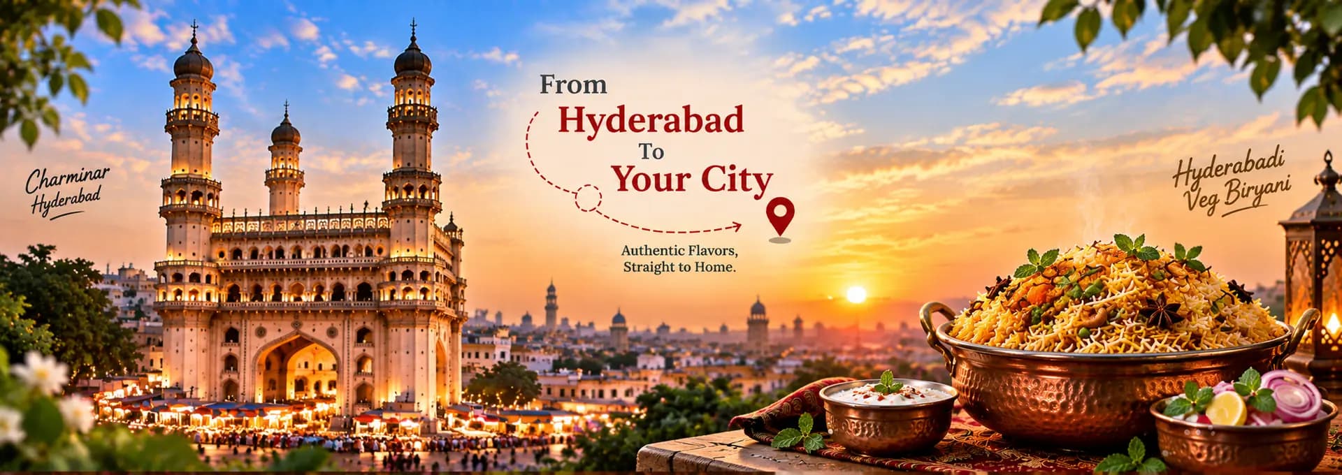 From Hyderabad to your city — authentic Hyderabadi veg biryani