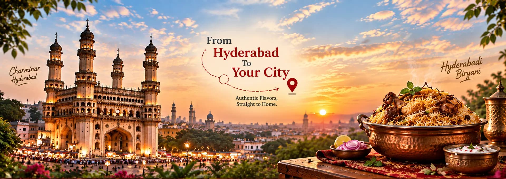 From Hyderabad to your city — authentic Hyderabadi Biryani