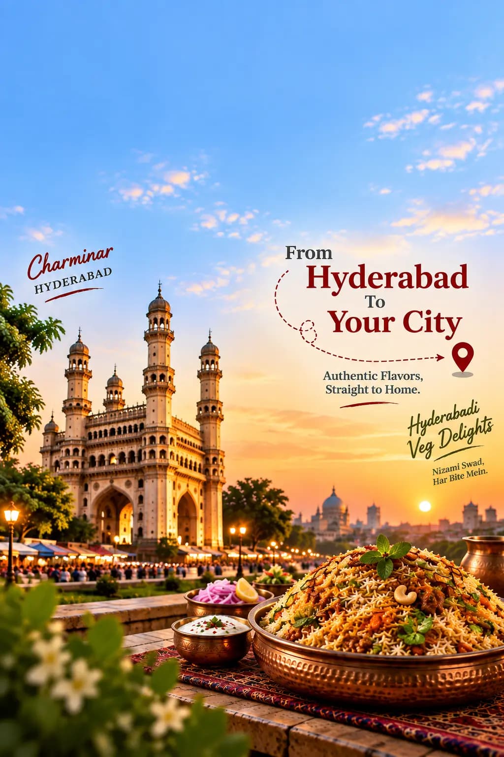 From Hyderabad to your city — authentic Hyderabadi veg biryani