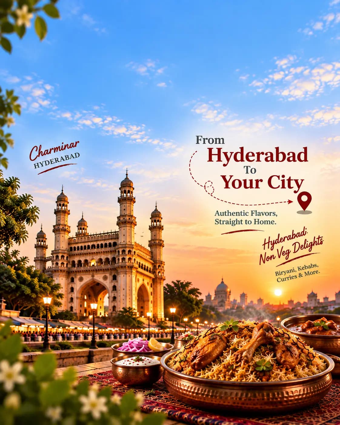 From Hyderabad to your city — authentic Hyderabadi Biryani