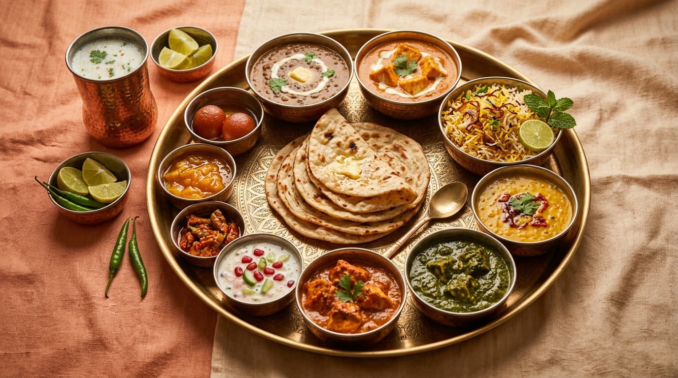 Royal Indian Banquet Thali Feast